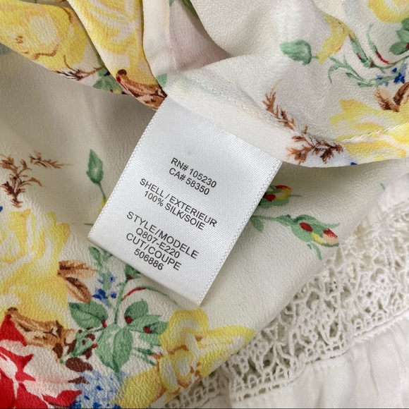 SOLD Equipment Femme Floral Print Silk Button Blouse - Picture 5 of 10